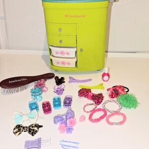 American Girl Salon Center Filled with Goodies & AG Brush